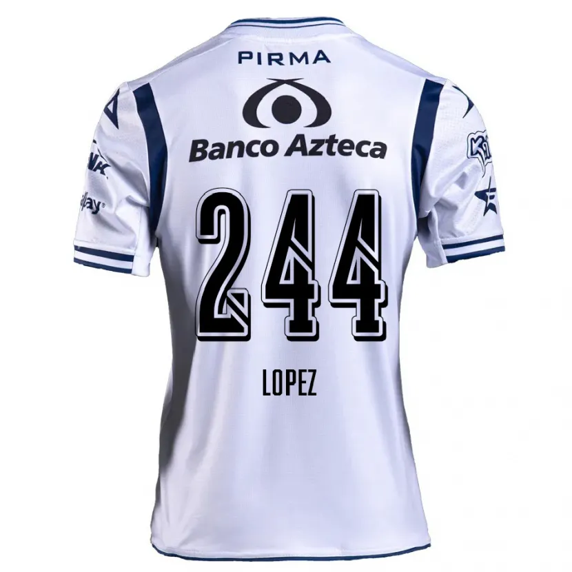 Danxen Men Daniel López #244 White Navy Blue Home Jersey 2024/25 T-Shirt