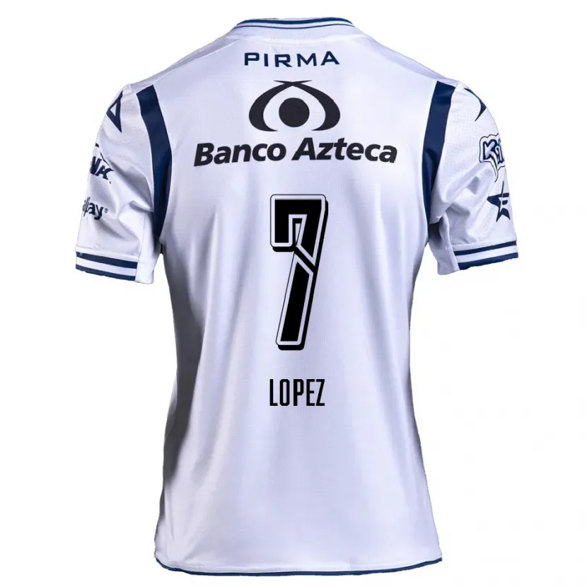 Danxen Men Viridiana López #7 White Navy Blue Home Jersey 2024/25 T-Shirt