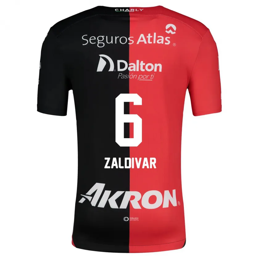 Danxen Men Édgar Zaldívar #6 Red Black Home Jersey 2024/25 T-Shirt