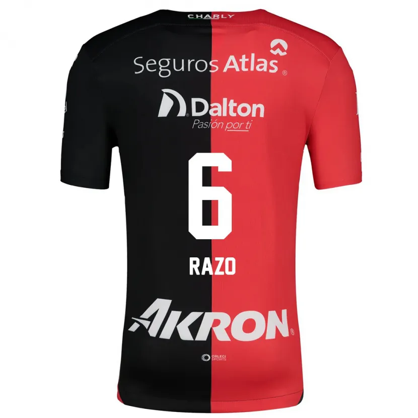 Danxen Men Valeria Razo #6 Red Black Home Jersey 2024/25 T-Shirt