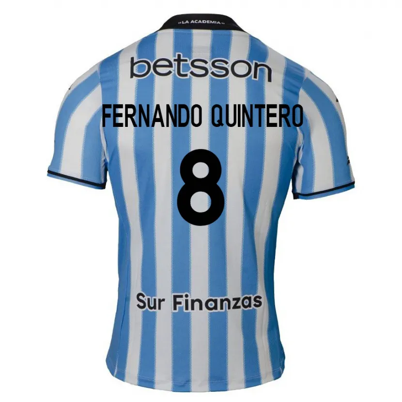 Danxen Men Juan Fernando Quintero #8 Blue White Black Home Jersey 2024/25 T-Shirt