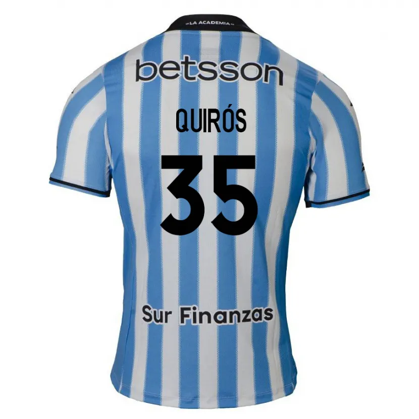 Danxen Men Santiago Quirós #35 Blue White Black Home Jersey 2024/25 T-Shirt