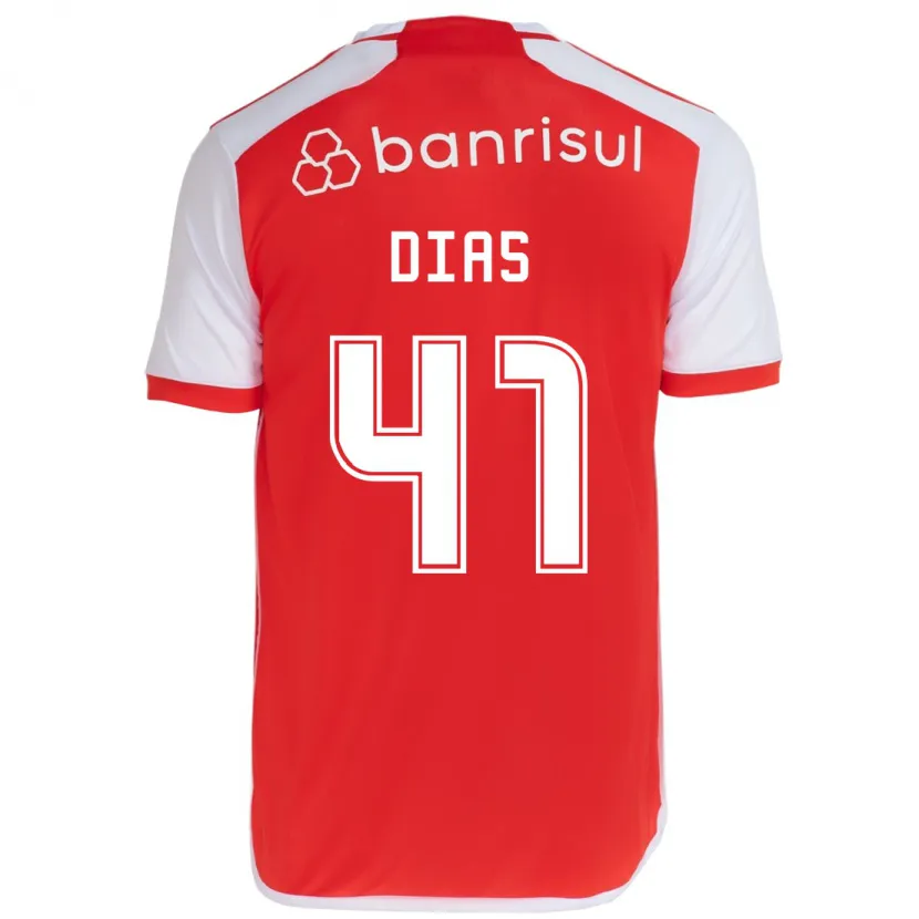 Danxen Men Matheus Dias #41 Red White Home Jersey 2024/25 T-Shirt