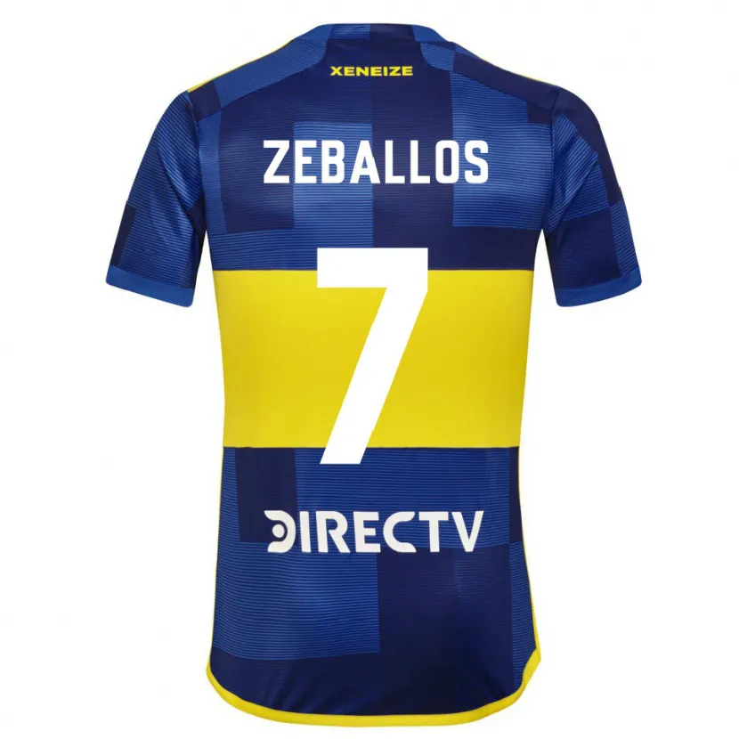 Danxen Men Exequiel Zeballos #7 Blue Yellow Home Jersey 2024/25 T-Shirt