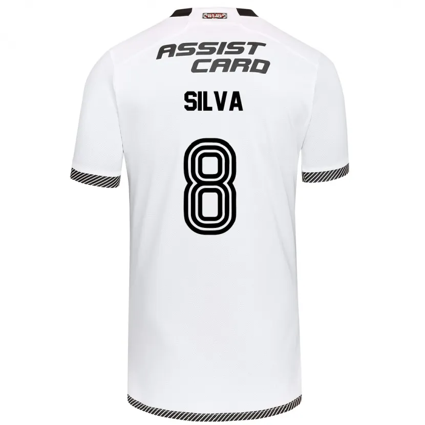 Danxen Men Bastián Silva #8 White Black Home Jersey 2024/25 T-Shirt