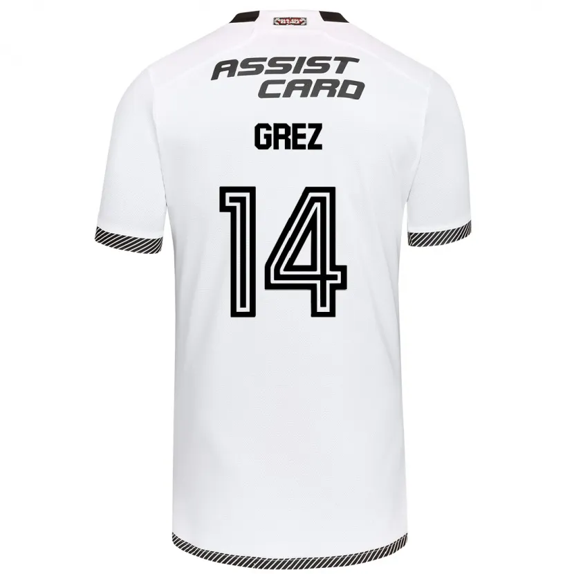 Danxen Men Javiera Grez #14 White Black Home Jersey 2024/25 T-Shirt