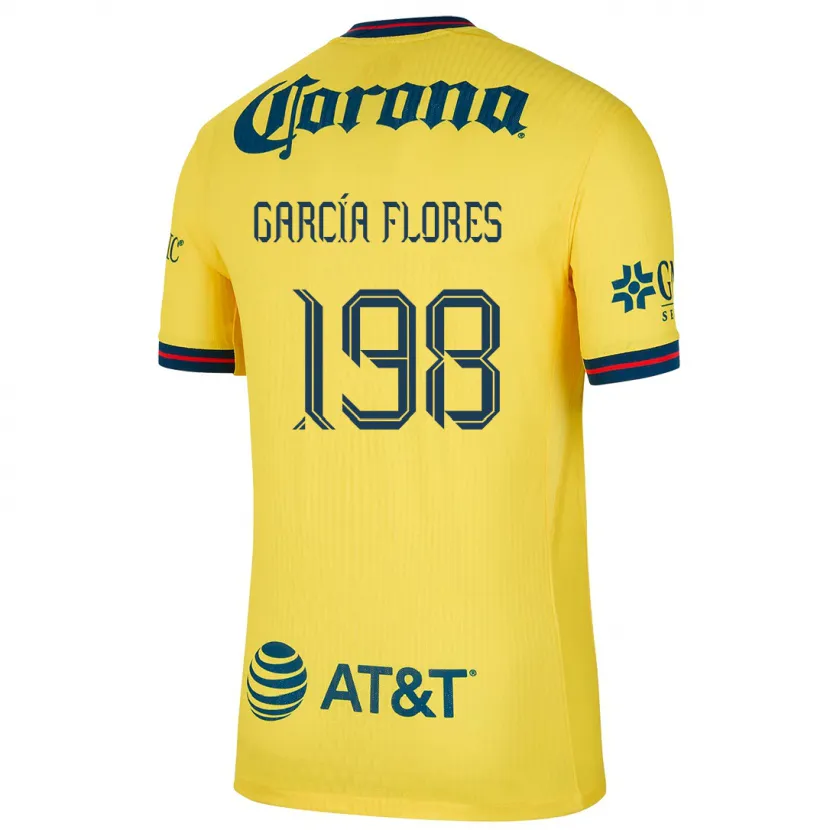 Danxen Men Francisco García Flores #198 Yellow Blue Home Jersey 2024/25 T-Shirt