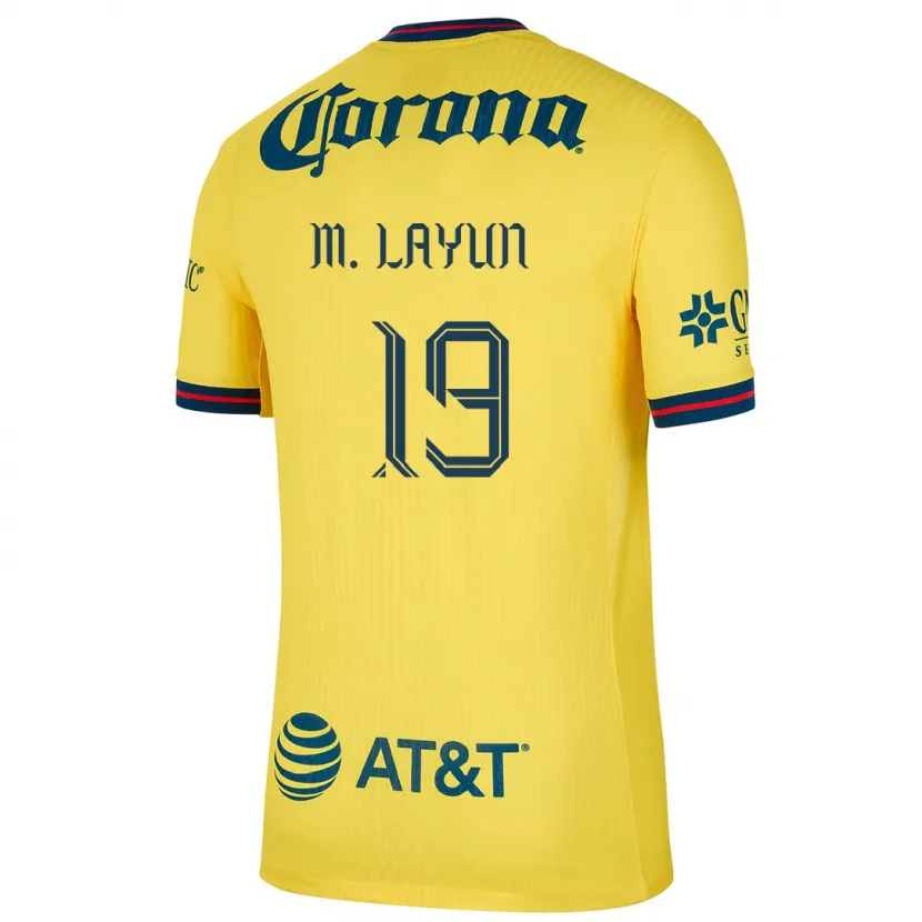 Danxen Men Miguel Layún #19 Yellow Blue Home Jersey 2024/25 T-Shirt