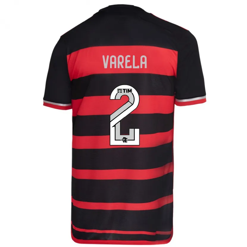 Danxen Men Guillermo Varela #2 Red Black Home Jersey 2024/25 T-Shirt