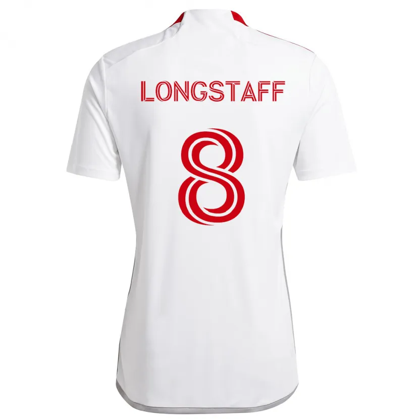 Danxen Men Matty Longstaff #8 White Red Away Jersey 2024/25 T-Shirt