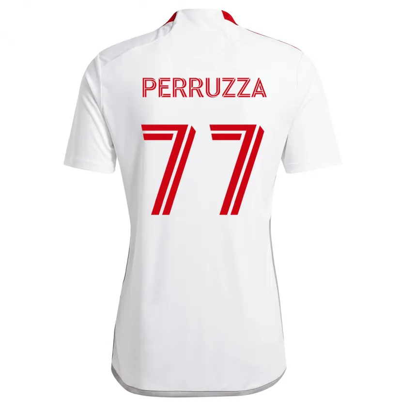 Danxen Men Jordan Perruzza #77 White Red Away Jersey 2024/25 T-Shirt