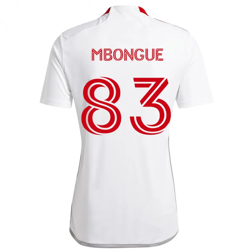 Danxen Men Hugo Mbongue #83 White Red Away Jersey 2024/25 T-Shirt