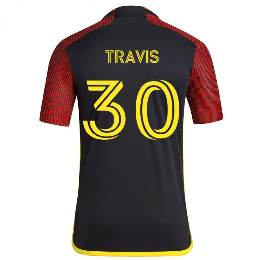 Danxen Men Riley Travis #30 Red Black Away Jersey 2024/25 T-Shirt