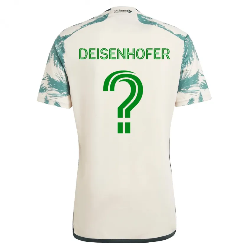 Danxen Men Maximilian Deisenhofer #0 Beige Brown Away Jersey 2024/25 T-Shirt