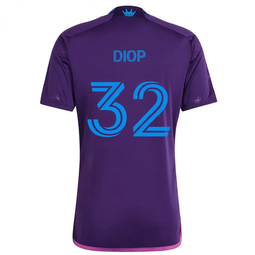 Danxen Men Hamady Diop #32 Purple Blue Away Jersey 2024/25 T-Shirt