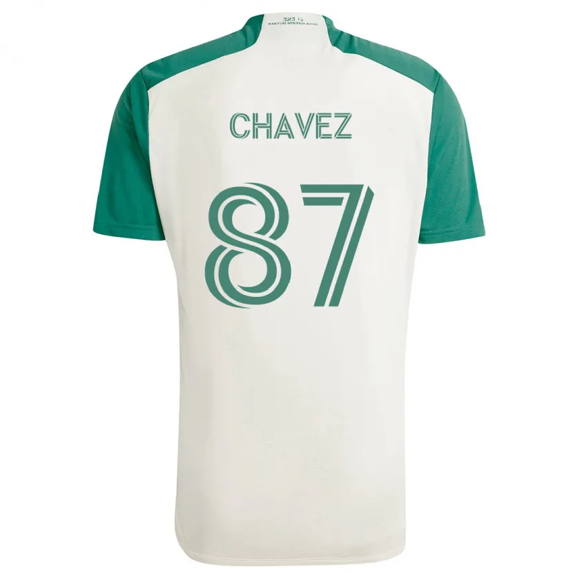 Danxen Men Alfonso Ocampo-Chávez #87 Tan Green Away Jersey 2024/25 T-Shirt