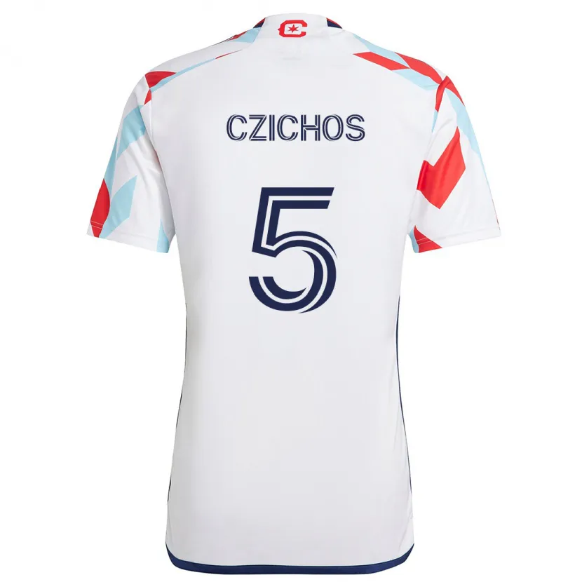 Danxen Men Rafael Czichos #5 White Red Blue Away Jersey 2024/25 T-Shirt