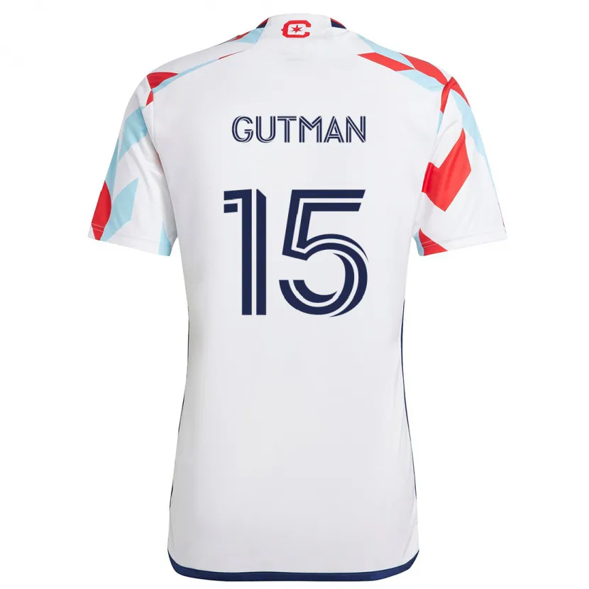 Danxen Men Andrew Gutman #15 White Red Blue Away Jersey 2024/25 T-Shirt