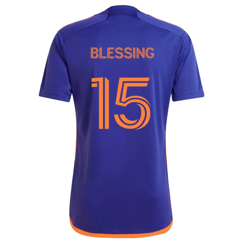 Danxen Men Latif Blessing #15 Purple Orange Away Jersey 2024/25 T-Shirt