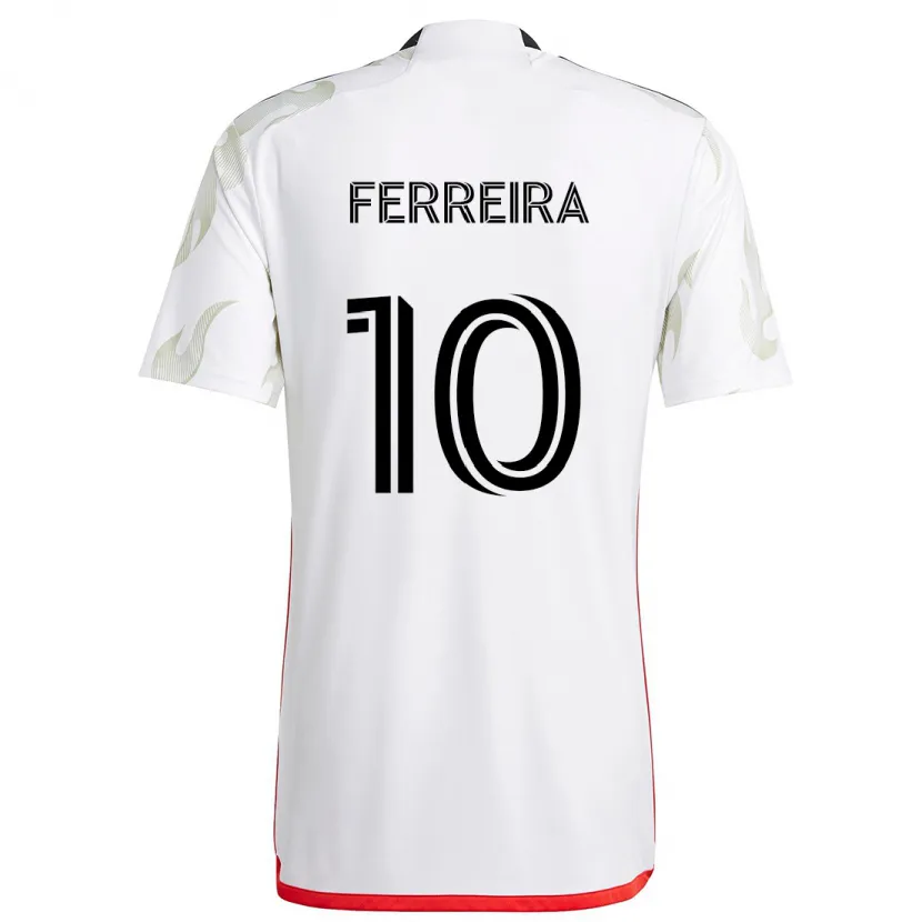 Danxen Men Jesús Ferreira #10 White Red Black Away Jersey 2024/25 T-Shirt