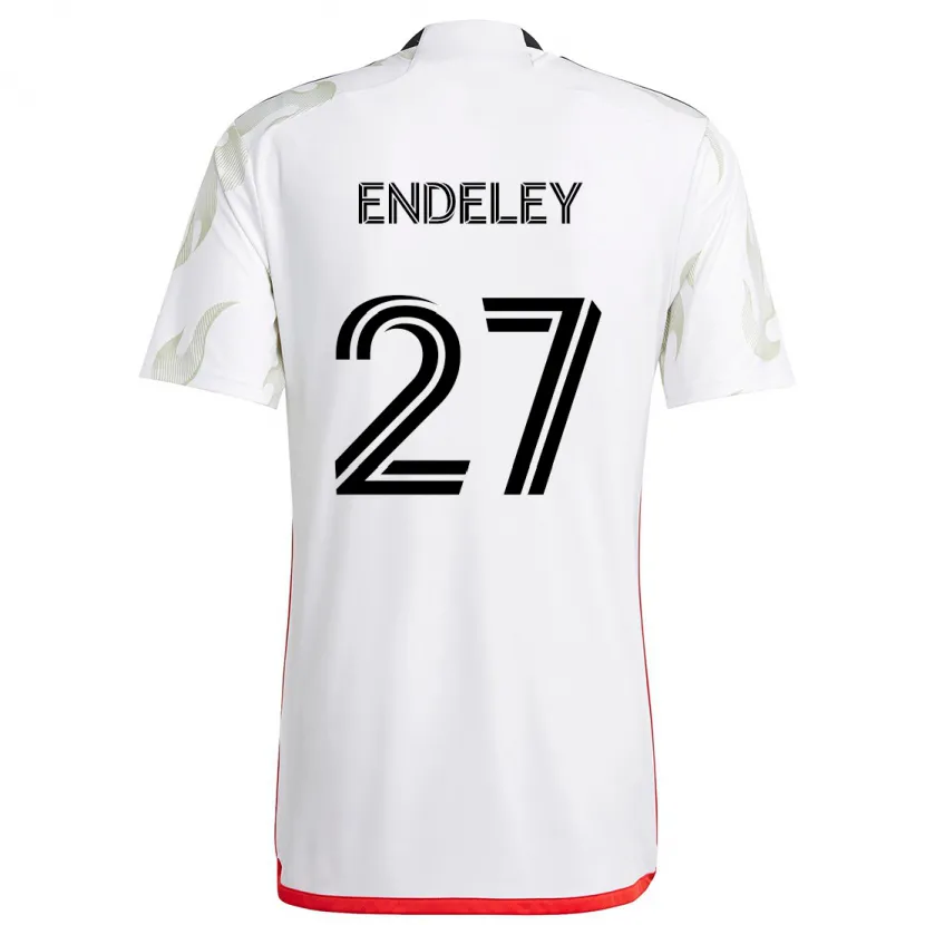 Danxen Men Herbert Endeley #27 White Red Black Away Jersey 2024/25 T-Shirt