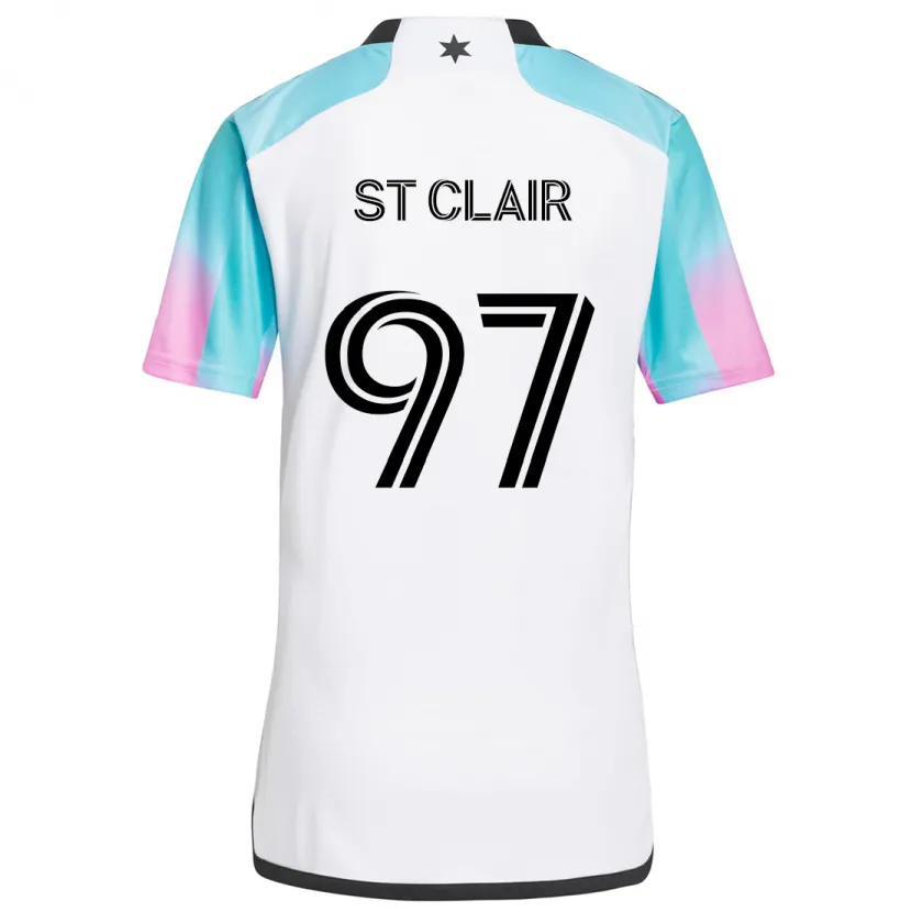 Danxen Men Dayne St. Clair #97 White Blue Black Away Jersey 2024/25 T-Shirt