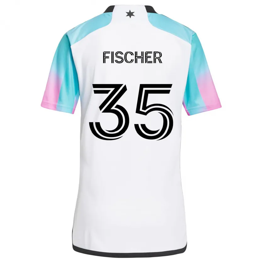 Danxen Men Britton Fischer #35 White Blue Black Away Jersey 2024/25 T-Shirt