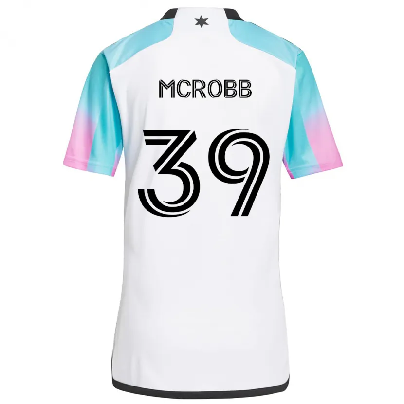 Danxen Men Finn Mcrobb #39 White Blue Black Away Jersey 2024/25 T-Shirt