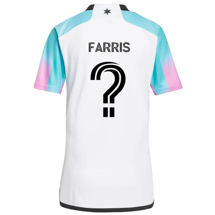 Danxen Men John Farris #0 White Blue Black Away Jersey 2024/25 T-Shirt