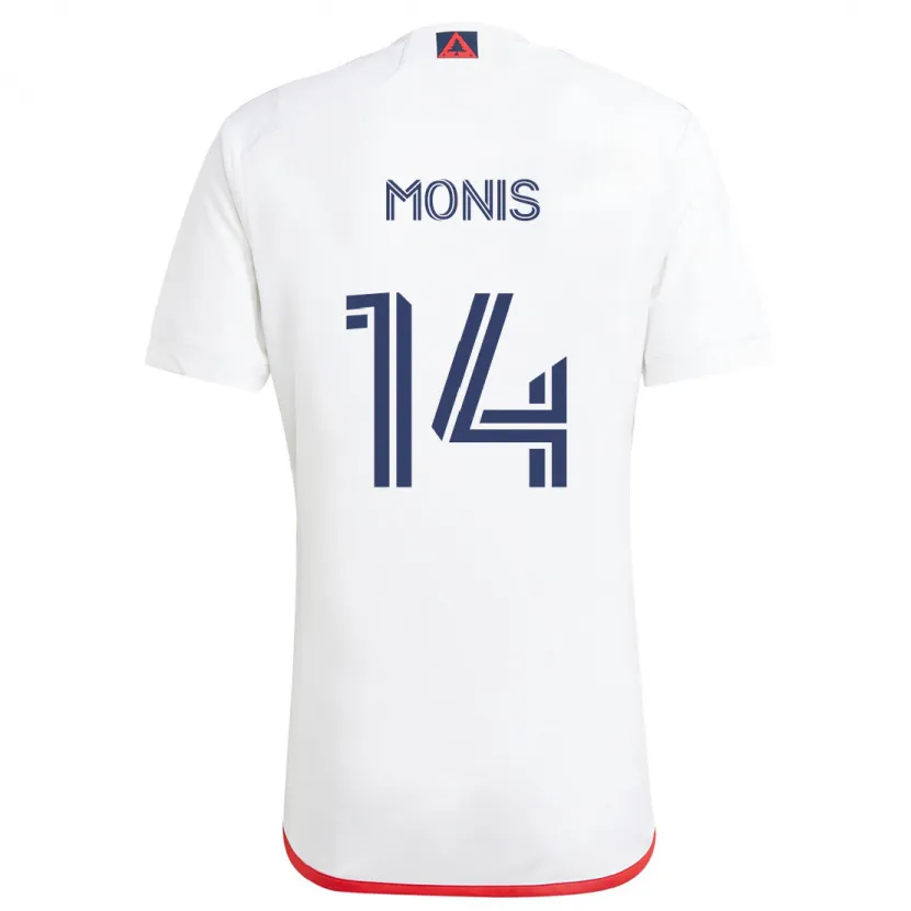 Danxen Men Alex Monis #14 White Red Away Jersey 2024/25 T-Shirt