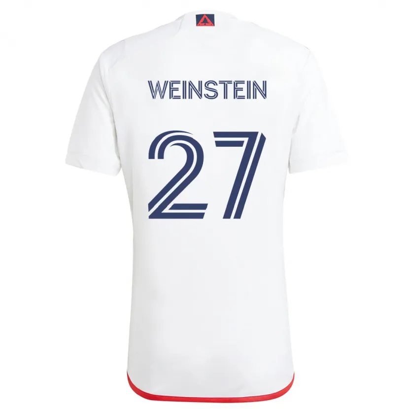 Danxen Men Max Weinstein #27 White Red Away Jersey 2024/25 T-Shirt