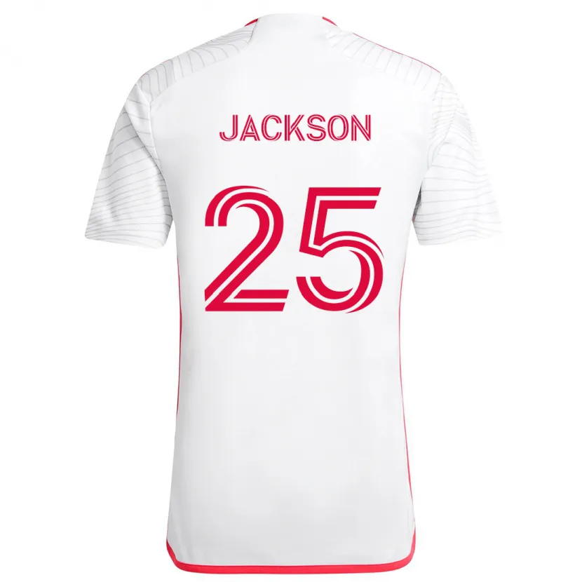 Danxen Men Aziel Jackson #25 White Red Away Jersey 2024/25 T-Shirt