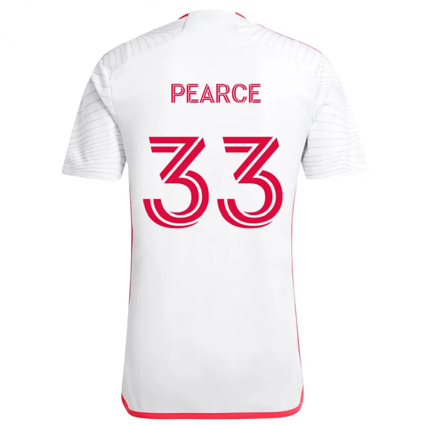 Danxen Men Tyson Pearce #33 White Red Away Jersey 2024/25 T-Shirt