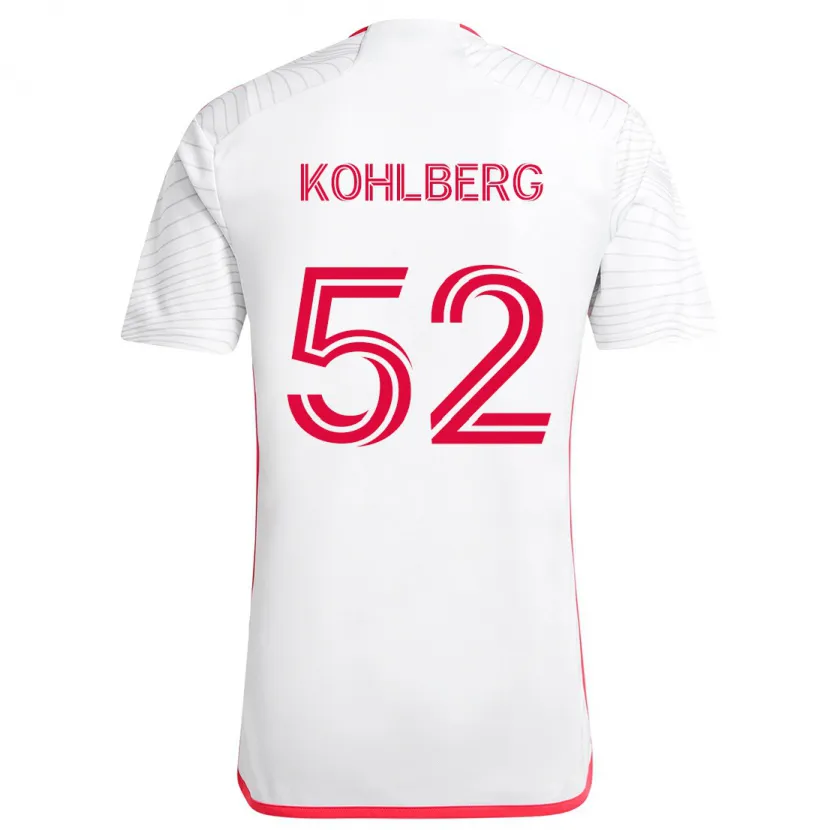 Danxen Men Andrew Kohlberg #52 White Red Away Jersey 2024/25 T-Shirt