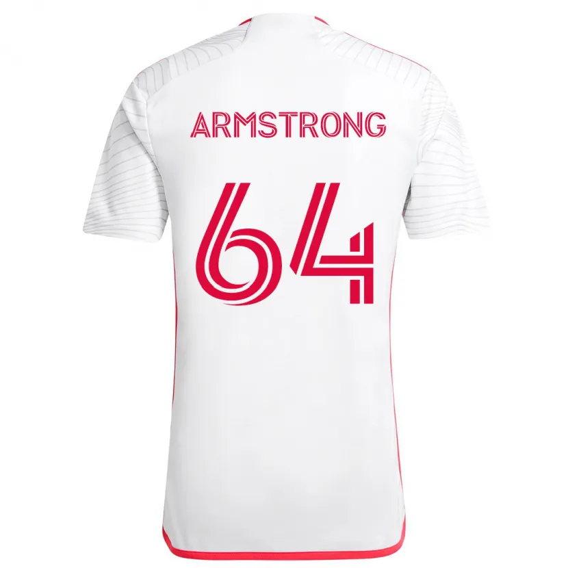 Danxen Men Dida Armstrong #64 White Red Away Jersey 2024/25 T-Shirt