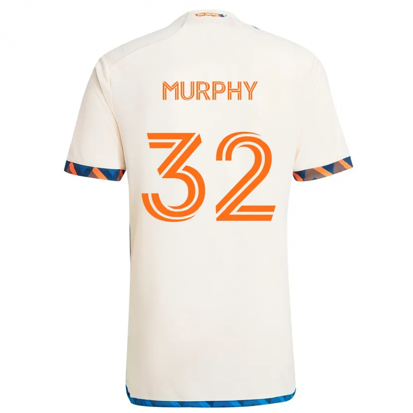 Danxen Men Ian Murphy #32 White Orange Away Jersey 2024/25 T-Shirt