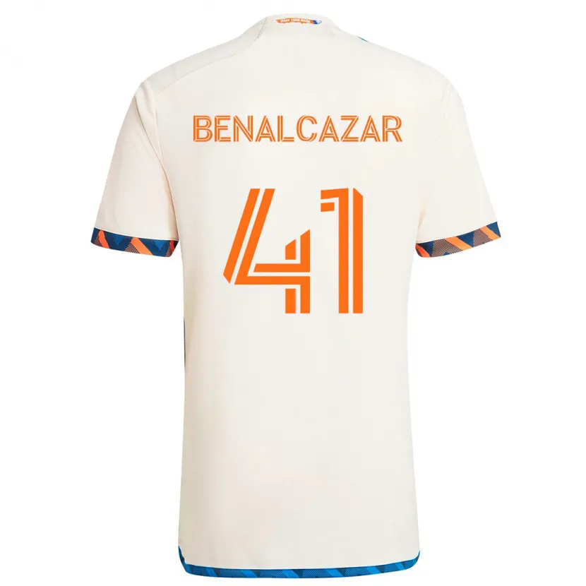 Danxen Men Nico Benalcázar #41 White Orange Away Jersey 2024/25 T-Shirt