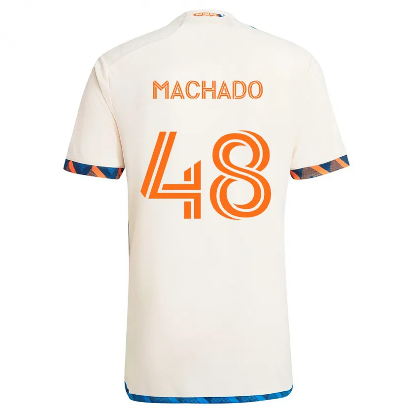 Danxen Men Juan Machado #48 White Orange Away Jersey 2024/25 T-Shirt