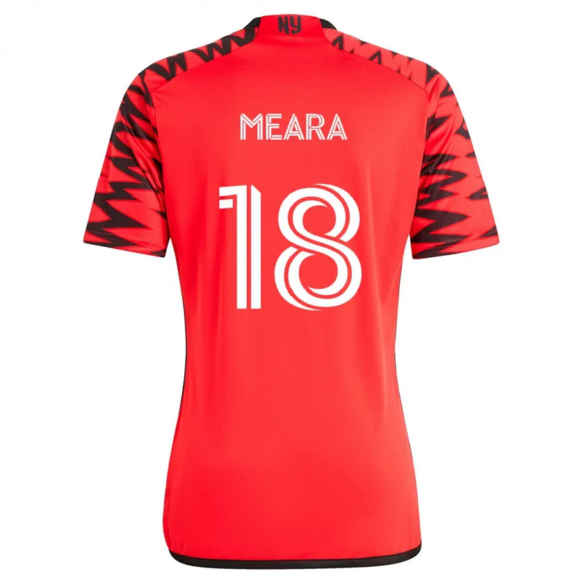 Danxen Men Ryan Meara #18 Red Black White Away Jersey 2024/25 T-Shirt