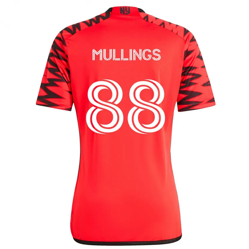 Danxen Men O'vonte Mullings #88 Red Black White Away Jersey 2024/25 T-Shirt