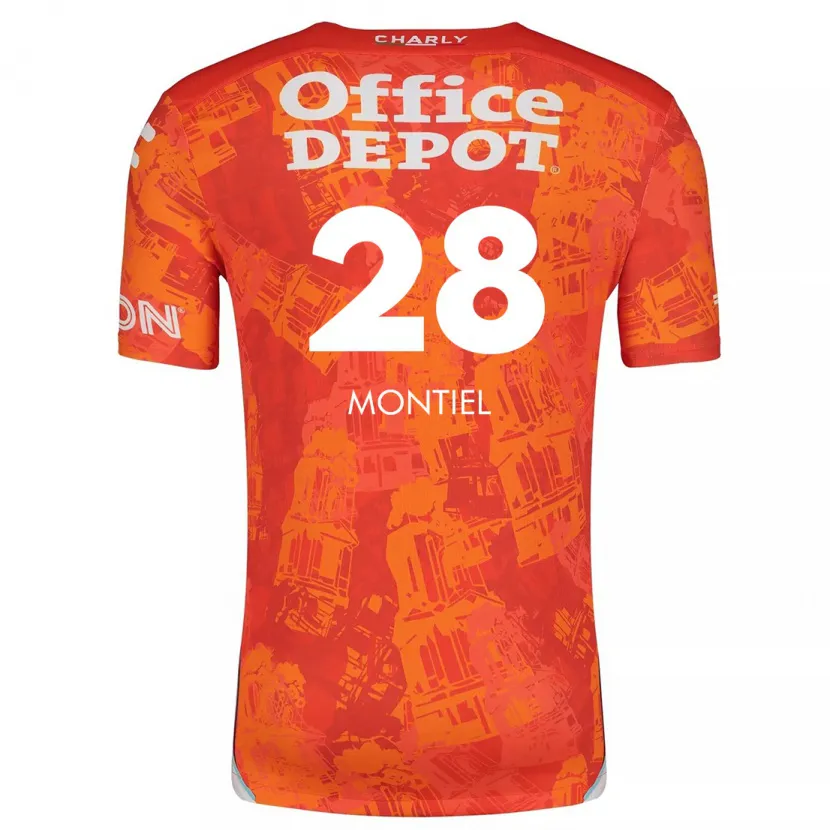 Danxen Men Elías Montiel #28 Orange White Away Jersey 2024/25 T-Shirt