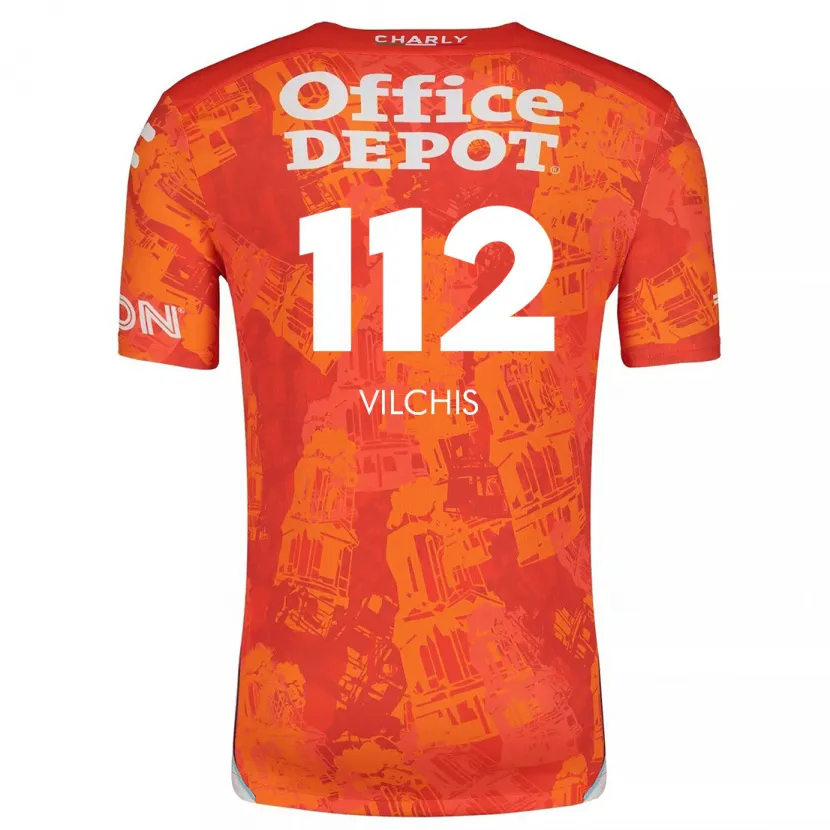 Danxen Men Leonardo Vílchis #112 Orange White Away Jersey 2024/25 T-Shirt