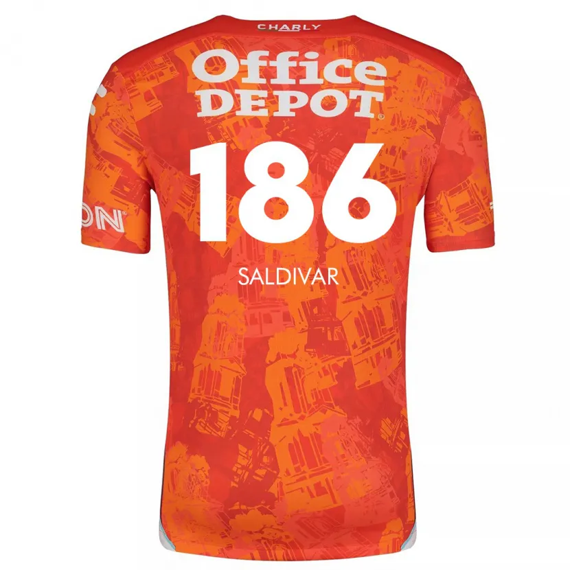 Danxen Men José Saldívar #186 Orange White Away Jersey 2024/25 T-Shirt