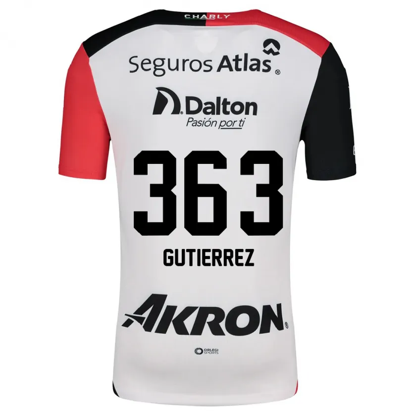 Danxen Men Orlando Gutiérrez #363 White Red Black Away Jersey 2024/25 T-Shirt