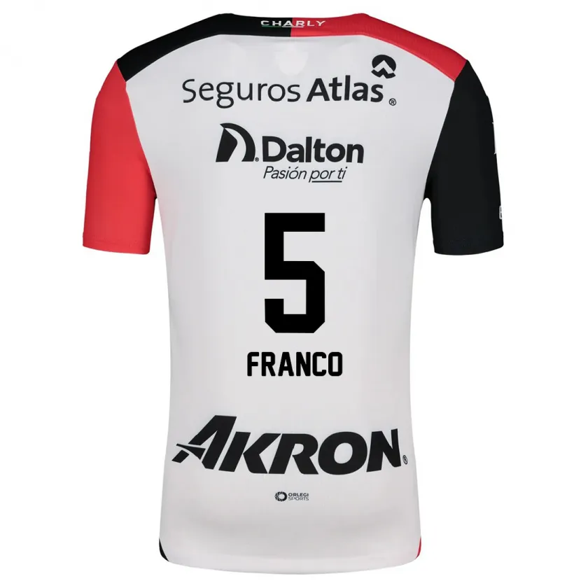 Danxen Men Alejandra Franco #5 White Red Black Away Jersey 2024/25 T-Shirt