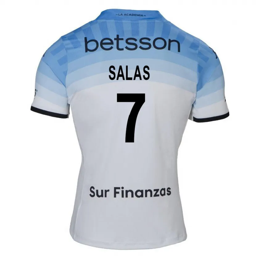 Danxen Men Maximiliano Salas #7 White Blue Black Away Jersey 2024/25 T-Shirt