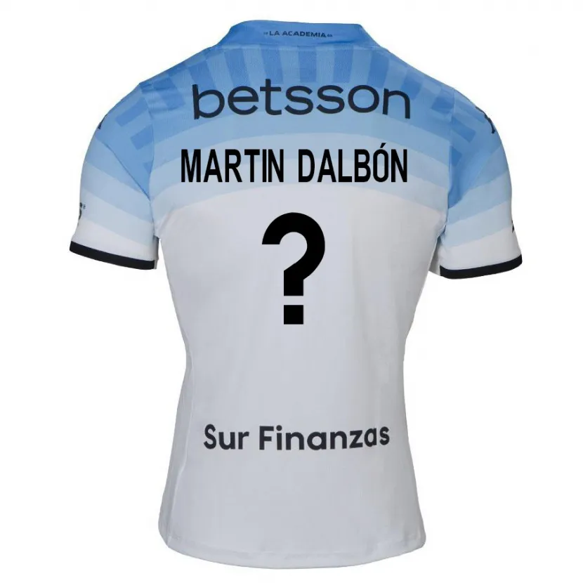 Danxen Men Juan Martin Dalbón #0 White Blue Black Away Jersey 2024/25 T-Shirt