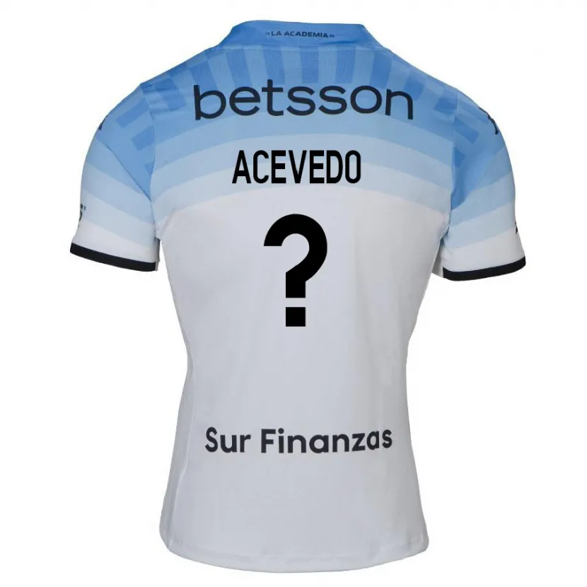 Danxen Men Matías Acevedo #0 White Blue Black Away Jersey 2024/25 T-Shirt