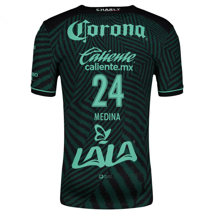 Danxen Men Diego Medina #24 Black Green Away Jersey 2024/25 T-Shirt