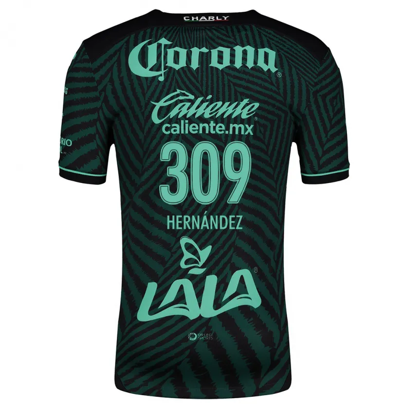 Danxen Men Julio Hernández #309 Black Green Away Jersey 2024/25 T-Shirt